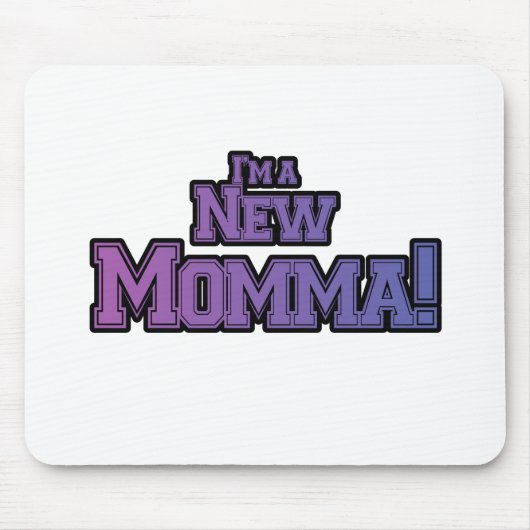 Lila bin ich ein New Momma Tshirts und Geschenke Mousepad (Vorne)
