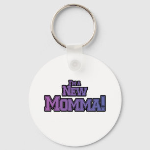 Lila bin ich ein New Momma Tshirts und Geschenke Schlüsselanhänger