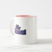 Lila bin ich ein New Momma Tshirts und Geschenke Zweifarbige Tasse (Vorderseite Links)