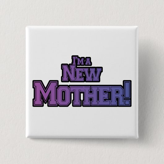 Lila bin ich eine neue Muttermutter-Hemden und Ges Button (Vorderseite)
