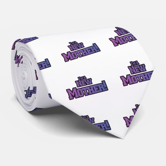 Lila bin ich eine neue Muttermutter-Hemden und Ges Krawatte (Gerollt)