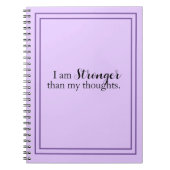 Lila bin ich stärker als meine Gedanken Notizblock (Vorderseite)