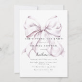 Lila bindet sie das Brautparty des Knotenbruchs Einladung (Vorderseite)