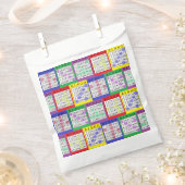 Lila BINGO Card Gastgeschenk Bag Geschenktütchen (Ausgeschnitten)