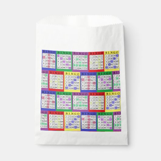 Lila BINGO Card Gastgeschenk Bag Geschenktütchen (Vorderseite)