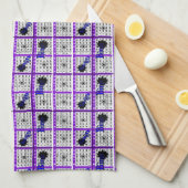 Lila Bingokarte Handtuch (Viertel Falte)