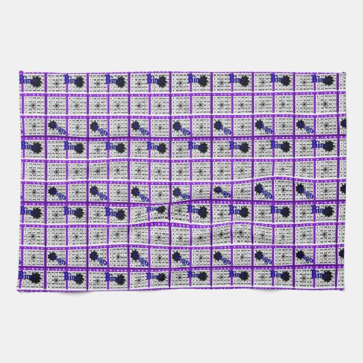 Lila Bingokarte Handtuch (Horizontal)