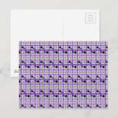 Lila Bingokarte Postkarte (Vorne/Hinten)