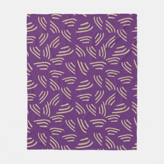 Lila Bio Lines Fleece Blanket (Vorderseite)