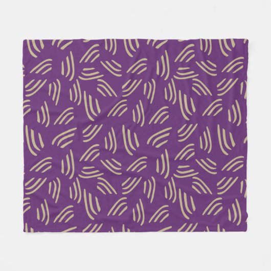 Lila Bio Lines Fleece Blanket (Vorderseite (Horizontal))