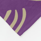 Lila Bio Lines Fleece Blanket (Ecke)