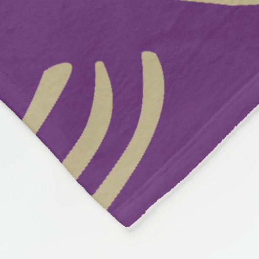 Lila Bio Lines Fleece Blanket (Ecke)