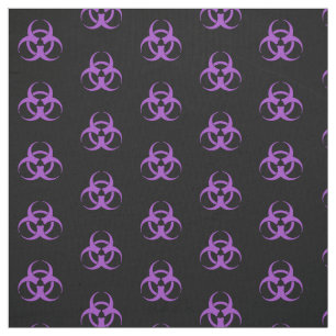 Lila Biogefährdung-Symbol Stoff