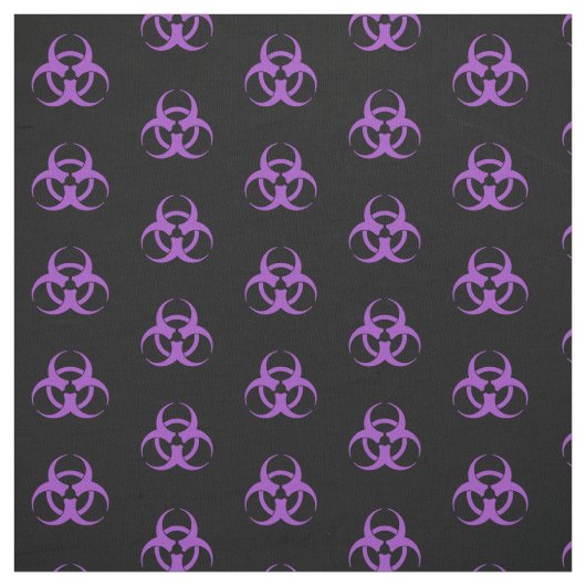 Lila Biogefährdung-Symbol Stoff (Muster)