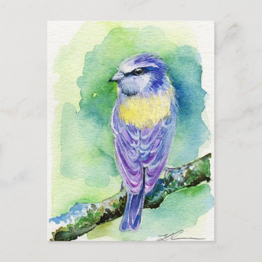Lila Bird Postkarte (Vorderseite)
