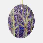 Lila Birkenbäume Keramik Ornament (Rechts)