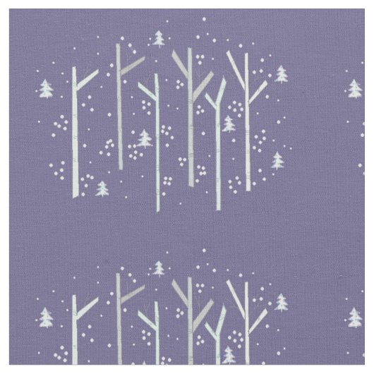 Lila Birkenbäume Stoff (Nahaufnahme)