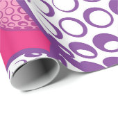 Lila Birthday Golf Party Geschenkpapier (Rolleneckpunkt)