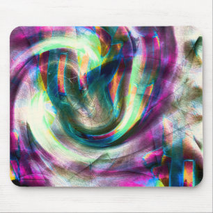 Lila bis farbenfrohe, geschwungene matte Struktur Mousepad