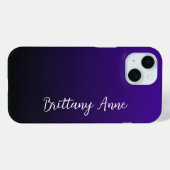 Lila bis schwarz Case-Mate iPhone hülle (Rückseite (Horizontal))