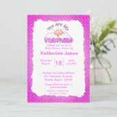 Lila bist du meine Sonnenschutzdusche Einladung (Stehend Vorderseite)