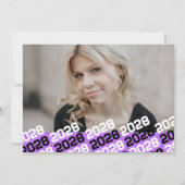 Lila & Black Abschluss 2 Foto Ankündigung (Rückseite)