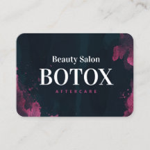 Lila Black Botox Aftercare Business Card