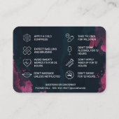 Lila Black Botox Aftercare Business Card Visitenkarte (Rückseite)