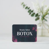 Lila Black Botox Aftercare Business Card Visitenkarte (Stehend Vorderseite)