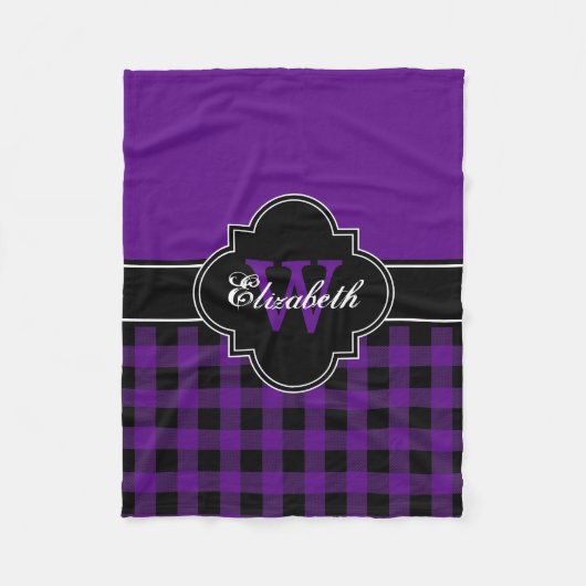 Lila Black Buffalo Kariert Lumberjack CB 1IQIRN Fleecedecke (Vorderseite)