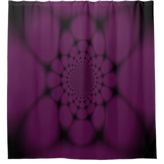 Lila Black Butterfly Petal Duschvorhang (Vorderseite)