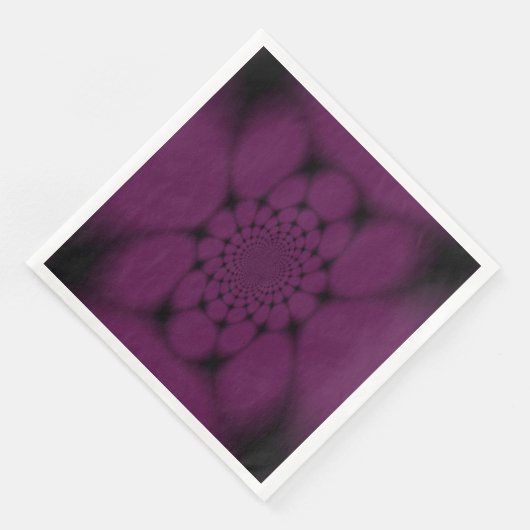 Lila Black Butterfly Petal Serviette (Ecke)