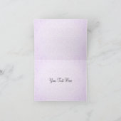 Lila-Black Chic Damask Dankeschön-Karte Dankeskarte (Innenseite)