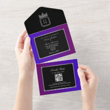 Lila Black Chic Jewel Tone Wedding