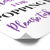 Lila Black Confetti dank Popping by Sign Poster (Ecke)