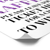 Lila Black Confetti Diaper Raffle Baby Dusche Poster (Ecke)