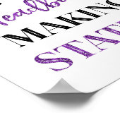 Lila Black Confetti Headband Making Station Poster (Ecke)