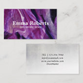 LILA BLACK DIY EPOXY HOLZ-Visitenkarte Visitenkarte (Vorne/Hinten)