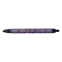 Lila Black Glitzer Zebra Print
