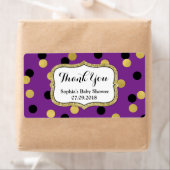 Lila Black Gold Confetti Baby Duschmarken (Insitu)