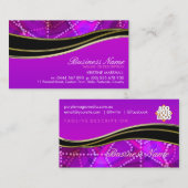 Lila Black+Gold-Visitenkarte Visitenkarte (Vorne/Hinten)