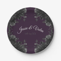 Lila Black Gray Rose Gothic Wedding