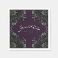 Lila Black Gray Rose Gothic Wedding
