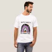 Lila Black Kürbislaterne Boho Rainbow Halloween T-Shirt (Vorne ganz)