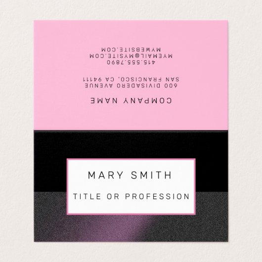 Lila Black Luxury Visitenkarten (Außenseite Aufgefaltet)