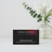 Lila Black Makeust Artist Business Card Visitenkarte (Stehend Vorderseite)