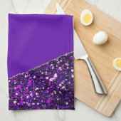 LILA BLACK MARBLE AGATE Table Runner Geschirrtuch (Viertel Falte)