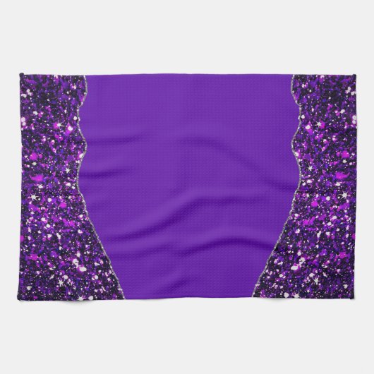 LILA BLACK MARBLE AGATE Table Runner Geschirrtuch (Horizontal)