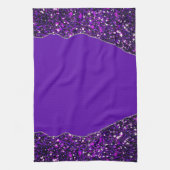 LILA BLACK MARBLE AGATE Table Runner Geschirrtuch (Vertikal)