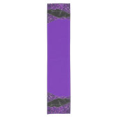 LILA BLACK MARBLE AGATE Table Runner Kurzer Tischläufer (Vorderseite)